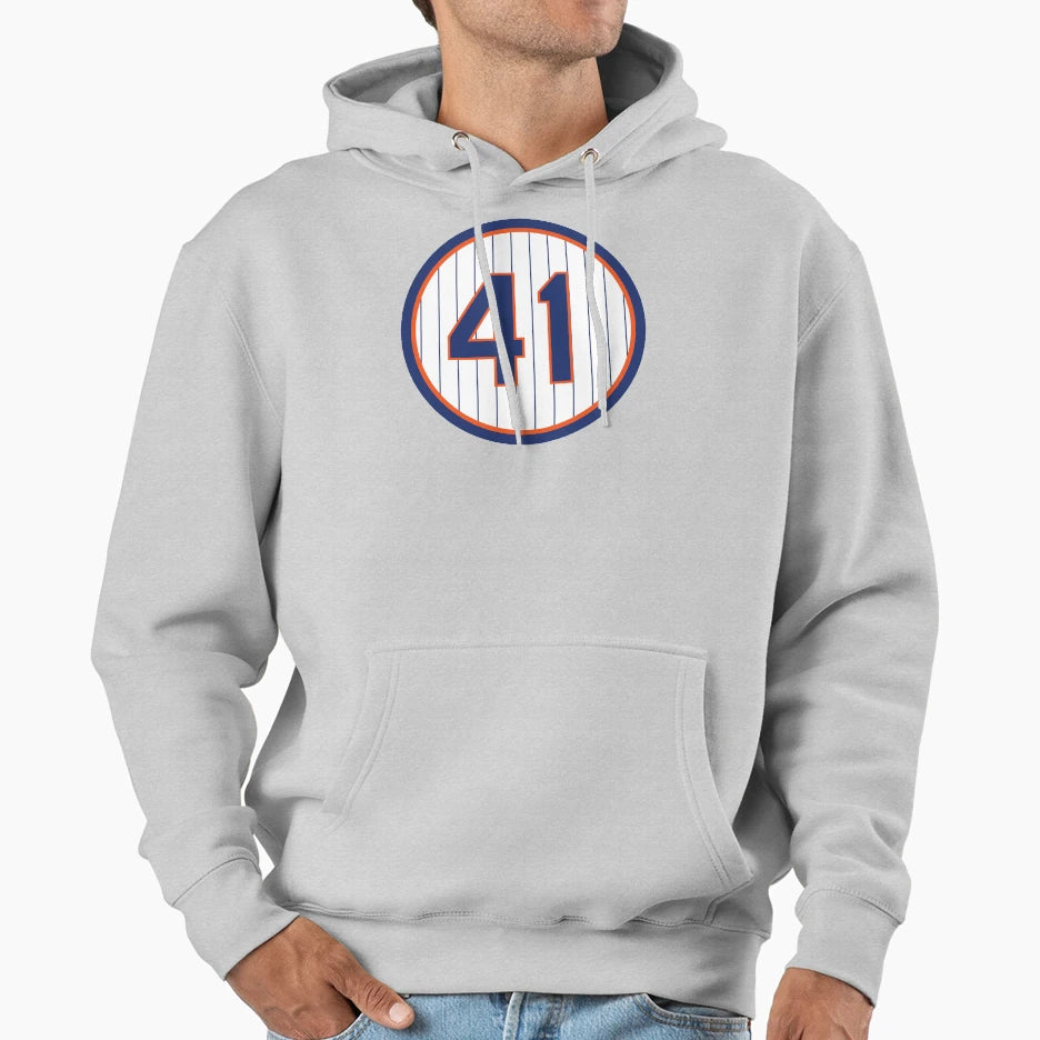 Tom Seaver 41 Jersey Number Hoodie - Trendy Graphic for Adults - T-Shirt, Sweatshirt, Hoodie