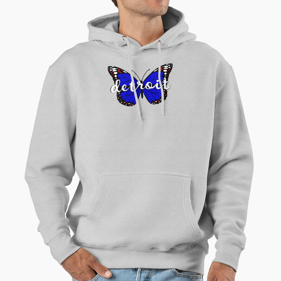 Detroit Butterfly Hoodie - Aesthetic Graphic for Adults - T-Shirt, Sweatshirt, Hoodie