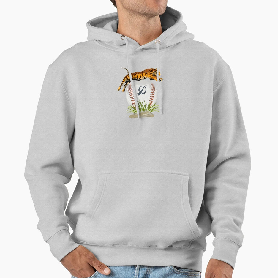Play Ball Tiger And Baseball Initial D Hoodie - Graphic Print Men Women - T-Shirt, Sweatshirt, Hoodie
