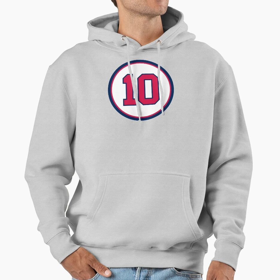 Chipper Jones 10 Jersey Number Hoodie - Aesthetic Graphic for Adults - T-Shirt, Sweatshirt, Hoodie