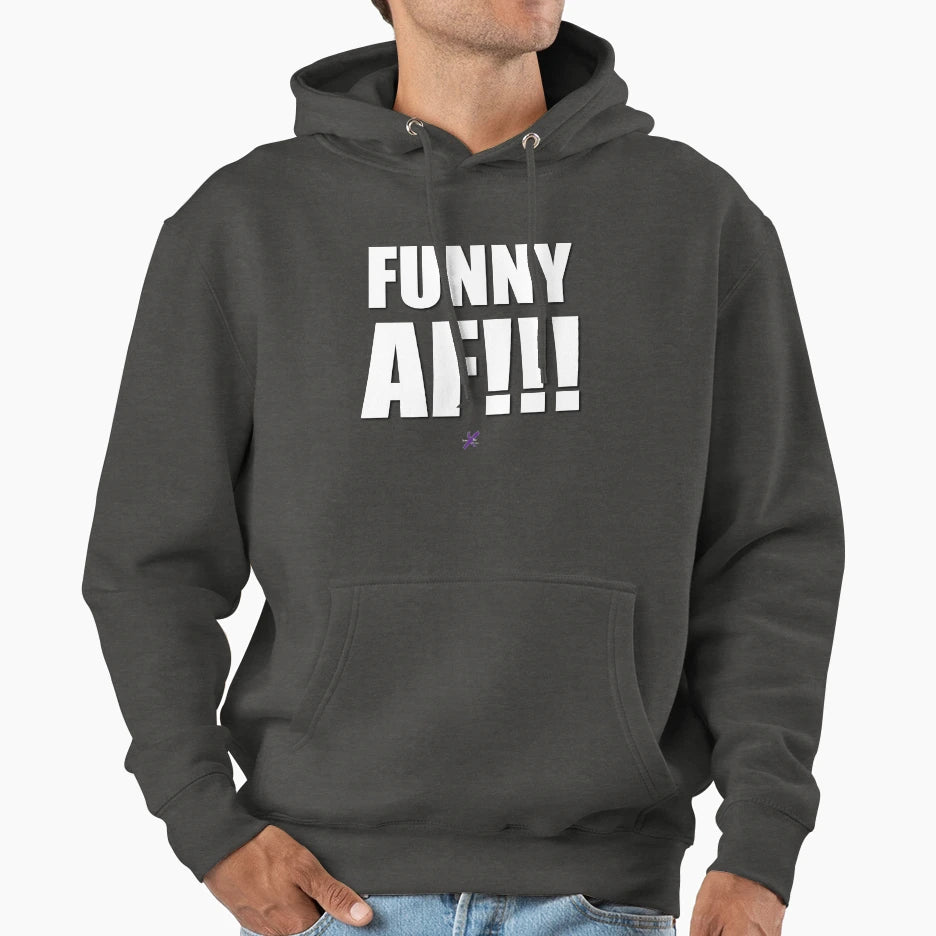 Af Series Funny Af Hoodie - Minimalist Print Unisex - T-Shirt, Sweatshirt, Hoodie