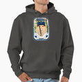 Baseball Blue Pinstripes Rhubarb Hoodie - Novelty Apparel for Adults - T-Shirt, Sweatshirt, Hoodie