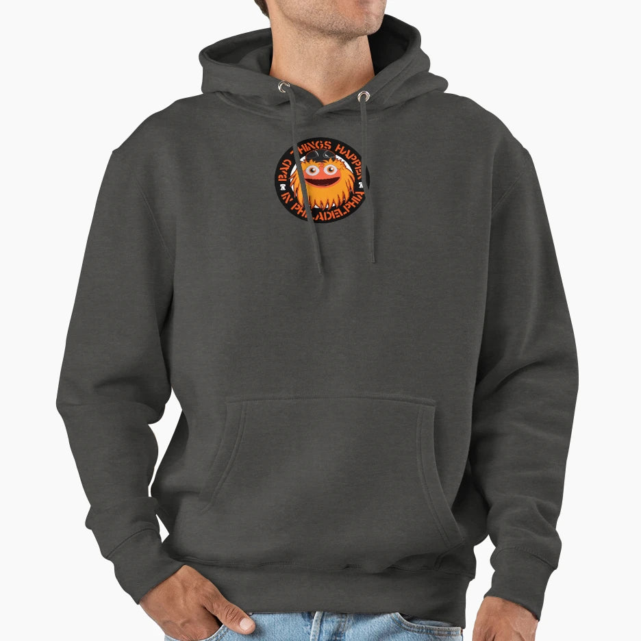 Bad Things Happen Philadelphia Hoodie - Aesthetic Graphic for Adults - T-Shirt, Sweatshirt, Hoodie