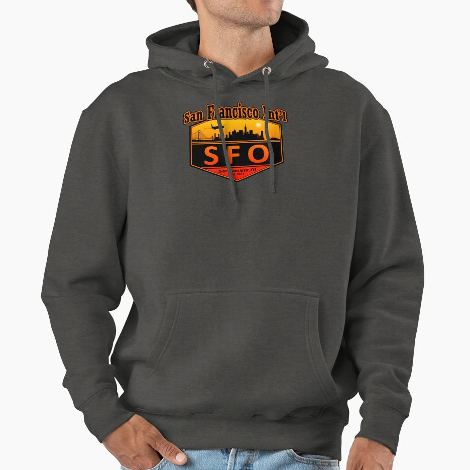San Francisco International Airport Hoodie - Minimalist Print for Adults - T-Shirt, Sweatshirt, Hoodie