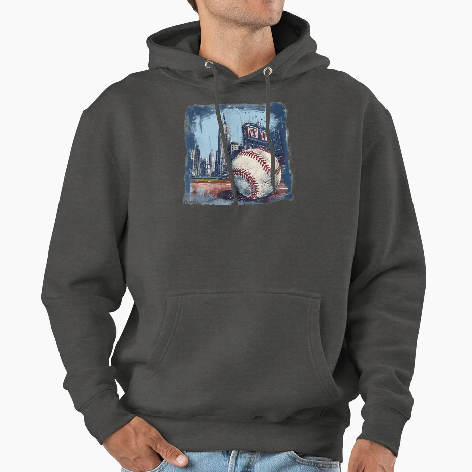 Urban Baseball New Yorks Spirit Play Hoodie - Fun Novelty Design Unisex - T-Shirt, Sweatshirt, Hoodie