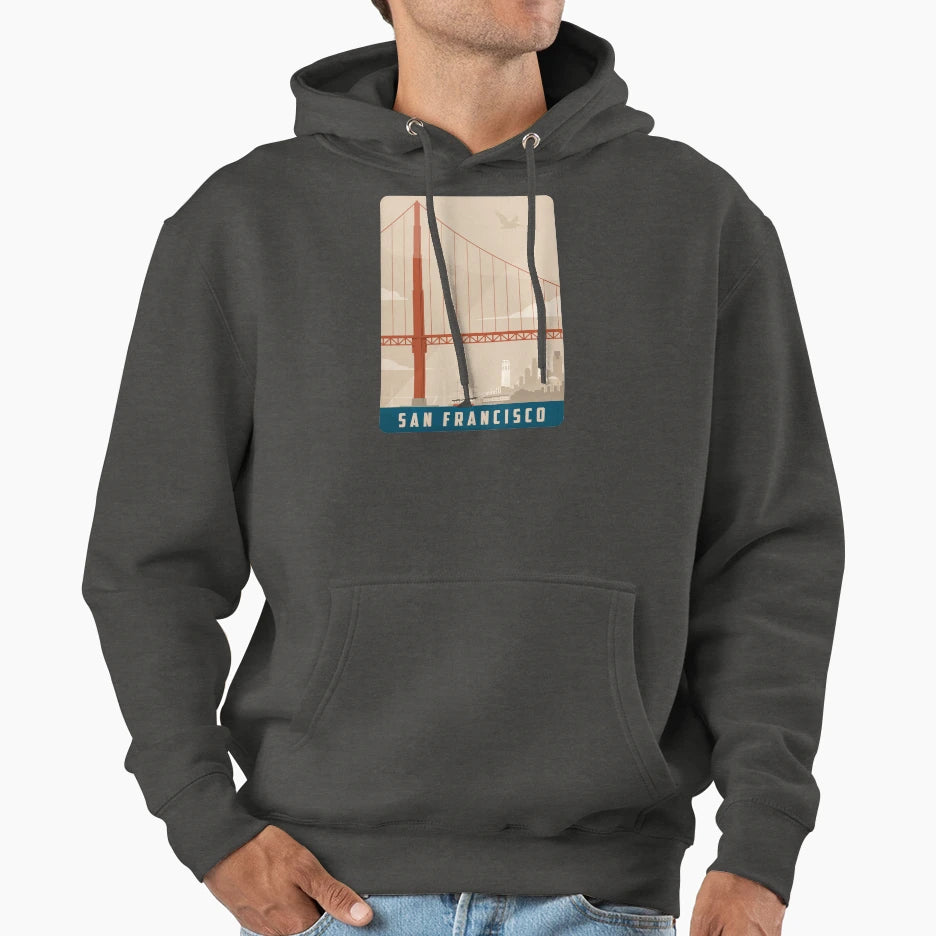 San Francisco Creme Hoodie - Trendy Graphic Men Women - T-Shirt, Sweatshirt, Hoodie