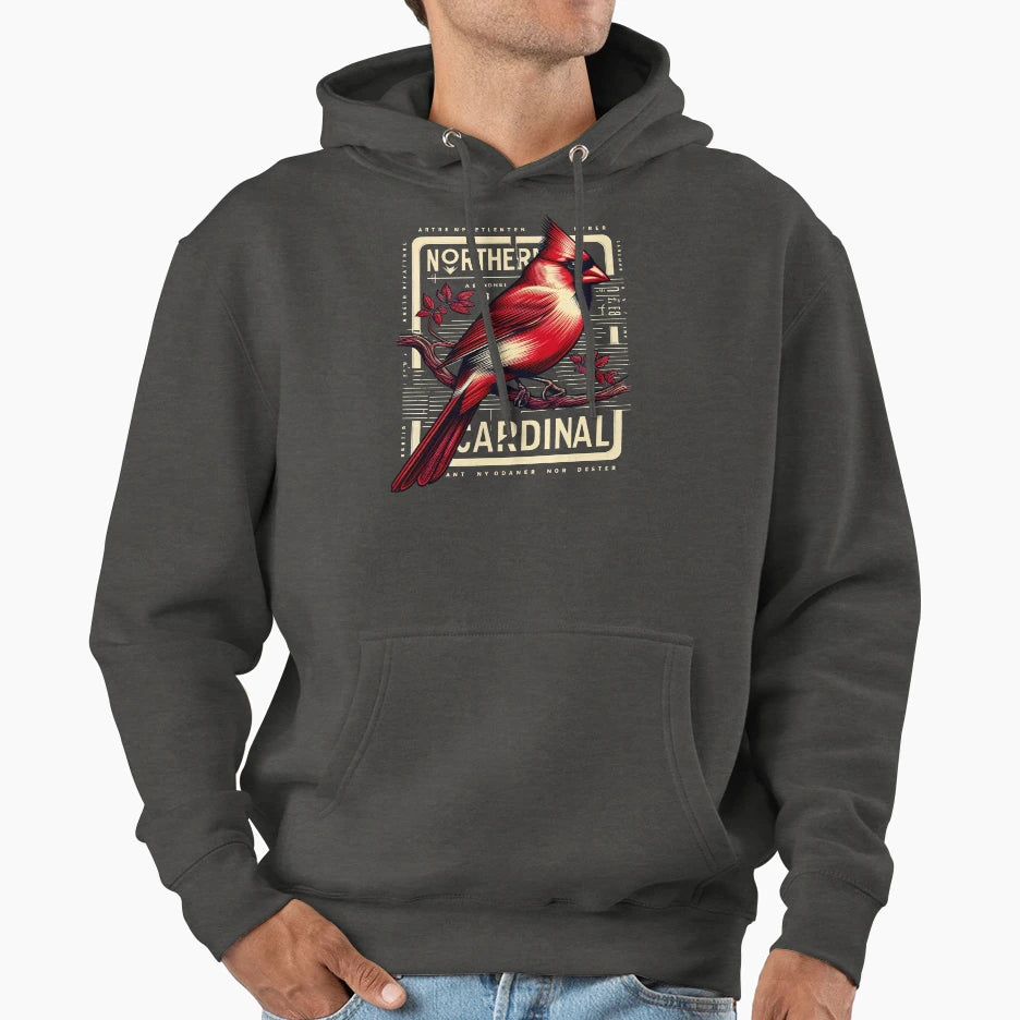 Northern Cardinal Hoodie - Casual Everyday Wear Unisex - T-Shirt, Sweatshirt, Hoodie