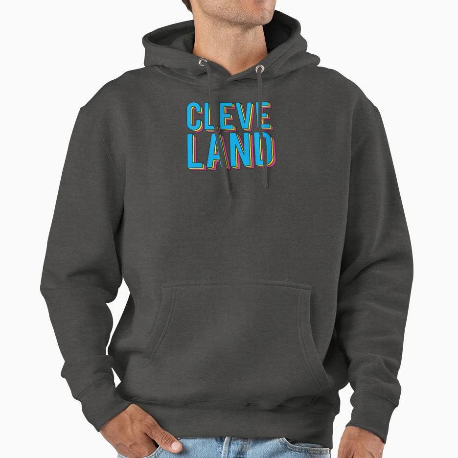 Cleveland Cmyk Hoodie - Casual Everyday Wear Men Women - T-Shirt, Sweatshirt, Hoodie