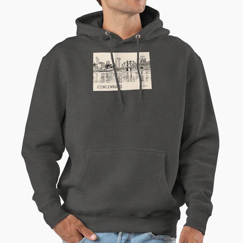 Cincinnati Ohio Hoodie - Trendy Graphic for Adults - T-Shirt, Sweatshirt, Hoodie