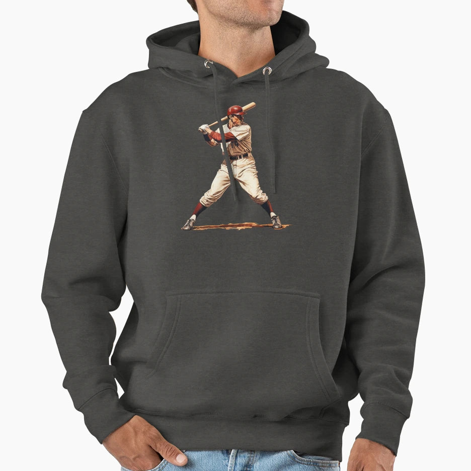 Baseball Player Hoodie - Aesthetic Graphic for Adults - T-Shirt, Sweatshirt, Hoodie