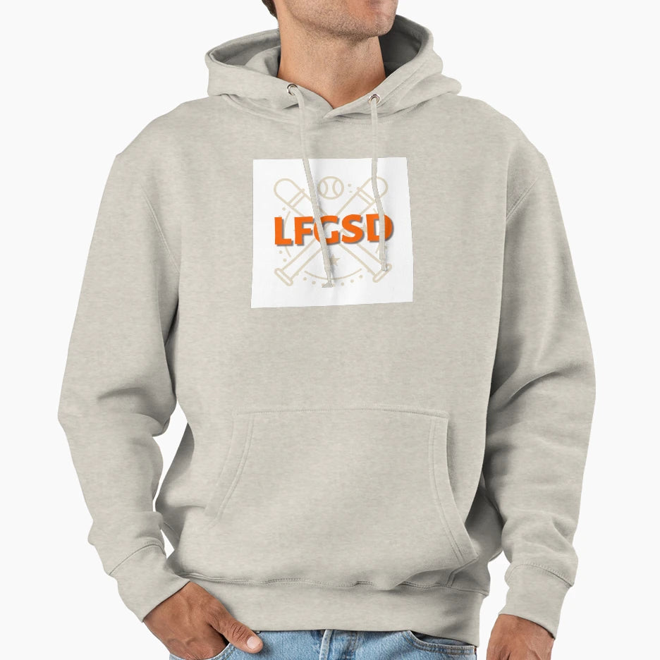 Lfgsd Baseball And Hoodie - Minimalist Print for Adults - T-Shirt, Sweatshirt, Hoodie