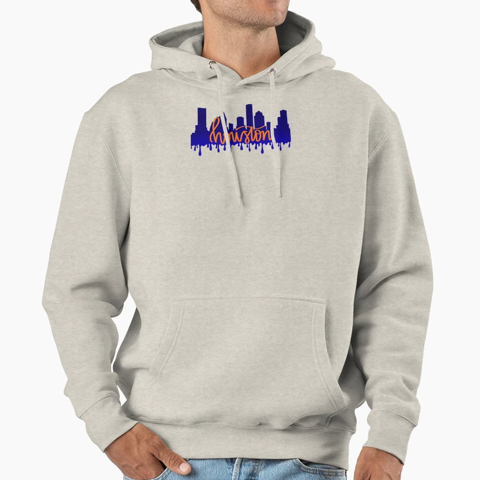Houston Skyline Hoodie - Streetwear Style Unisex - T-Shirt, Sweatshirt, Hoodie