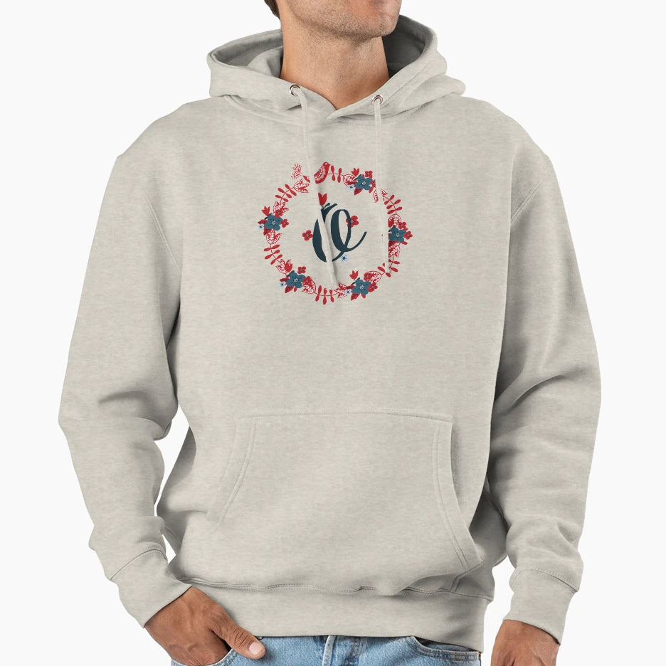Scandinavian Monogram O Hoodie - Custom Art Print for Adults - T-Shirt, Sweatshirt, Hoodie