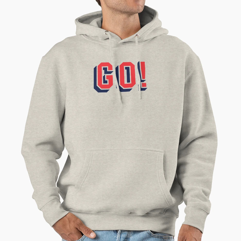 Go Trendy Text Hoodie - Custom Art Print Men Women - T-Shirt, Sweatshirt, Hoodie