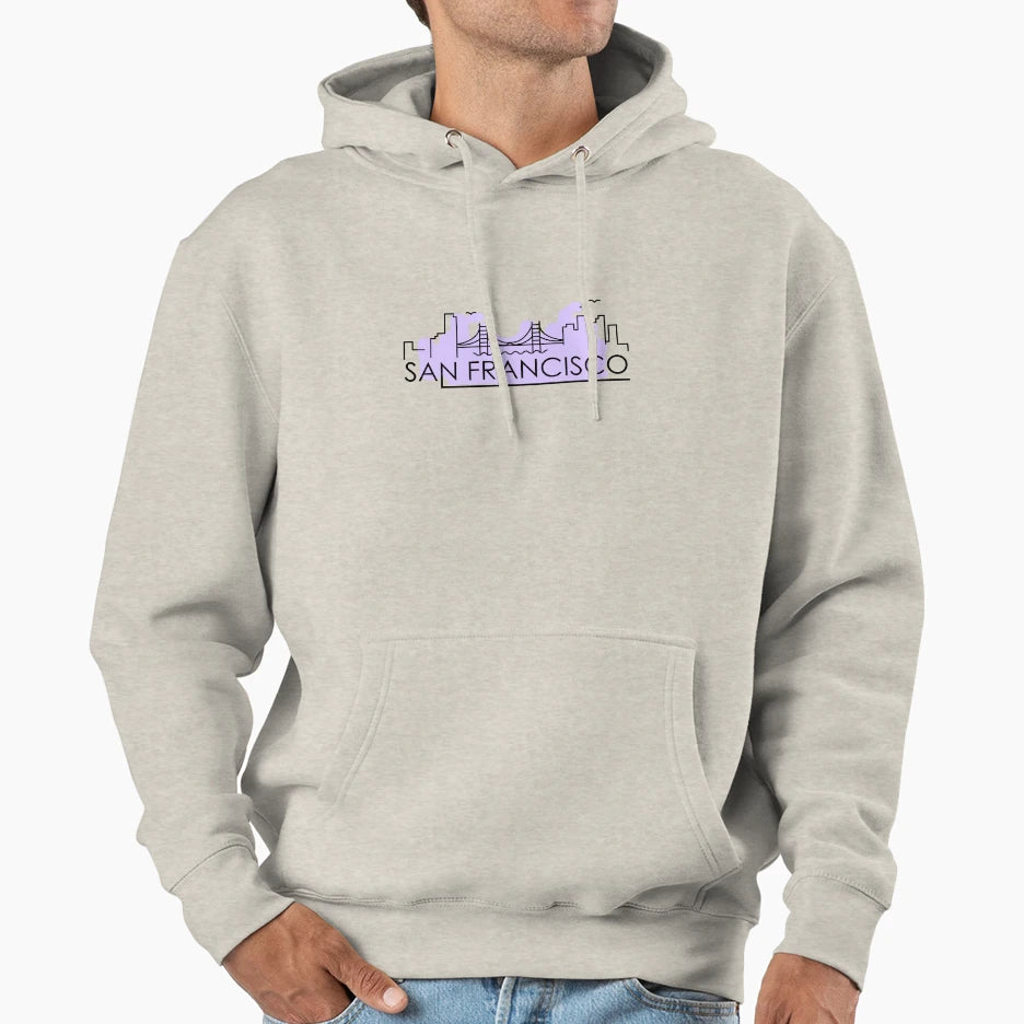 San Francisco Hoodie - Minimalist Print Unisex - T-Shirt, Sweatshirt, Hoodie