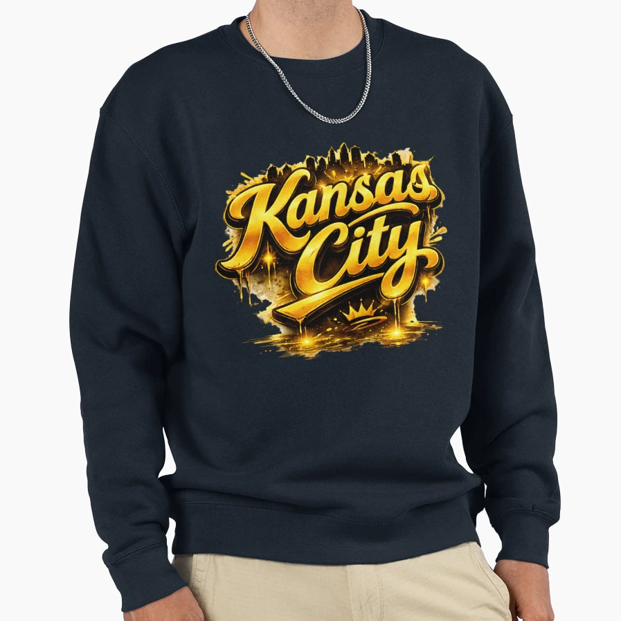 Kansasncity Gold Sweatshirt - Novelty Apparel Unisex - T-Shirt, Sweatshirt, Hoodie