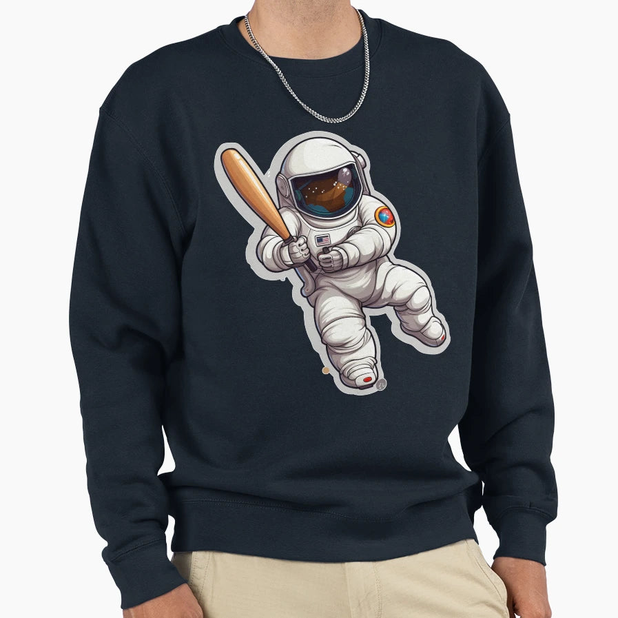 Baseball Astronaut Sweatshirt - Custom Art Print Unisex - T-Shirt, Sweatshirt, Hoodie