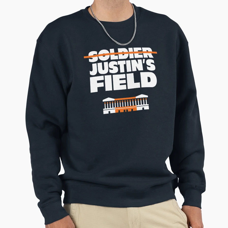 Justins Field Chicago Bears Sweatshirt - Aesthetic Graphic for Adults - T-Shirt, Sweatshirt, Hoodie