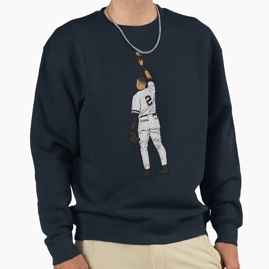 Derek Jeter Tips His Hat Sweatshirt - Fun Novelty Design Men Women - T-Shirt, Sweatshirt, Hoodie
