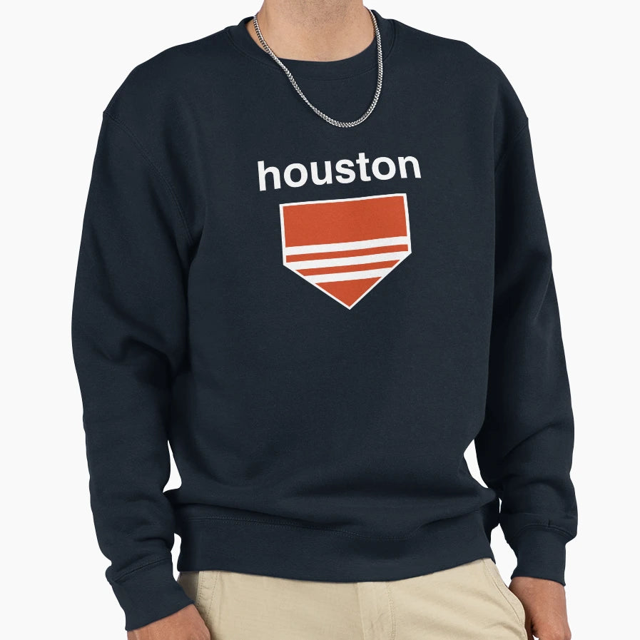 Houston Baseball Simple Minimal Sweatshirt - Custom Art Print for Adults - T-Shirt, Sweatshirt, Hoodie