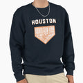 Houston Baseball City Home Map Sweatshirt - Novelty Apparel for Adults - T-Shirt, Sweatshirt, Hoodie