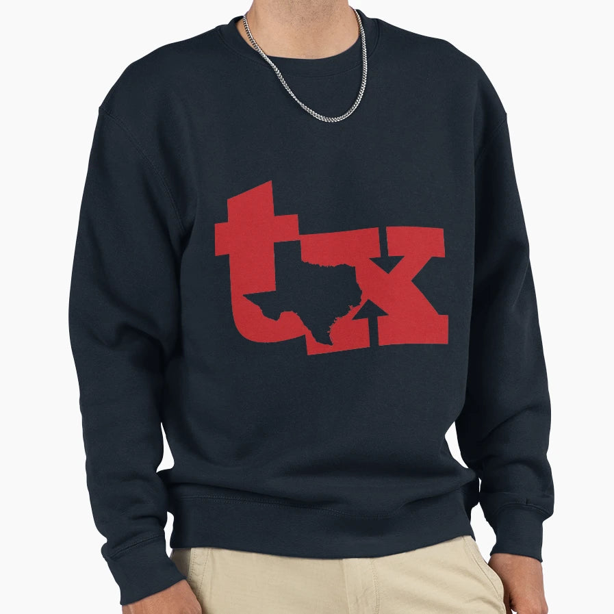 Tx Red Sweatshirt - Streetwear Style Unisex - T-Shirt, Sweatshirt, Hoodie