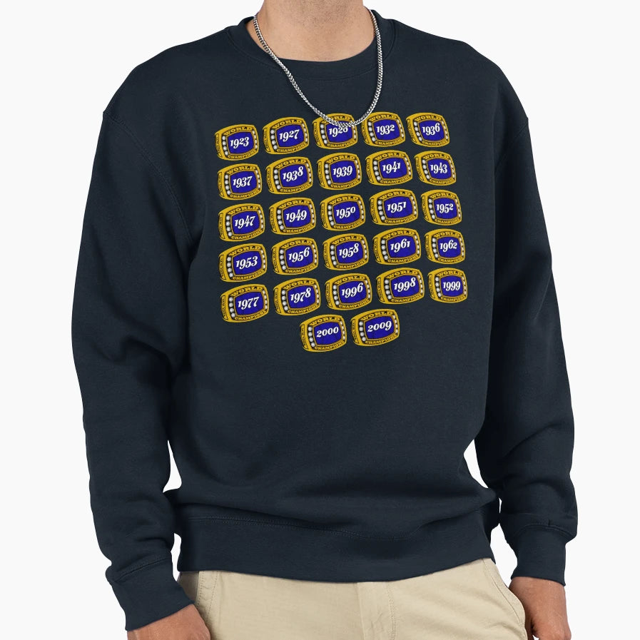 27 Time Champions Sweatshirt - Minimalist Print for Adults - T-Shirt, Sweatshirt, Hoodie