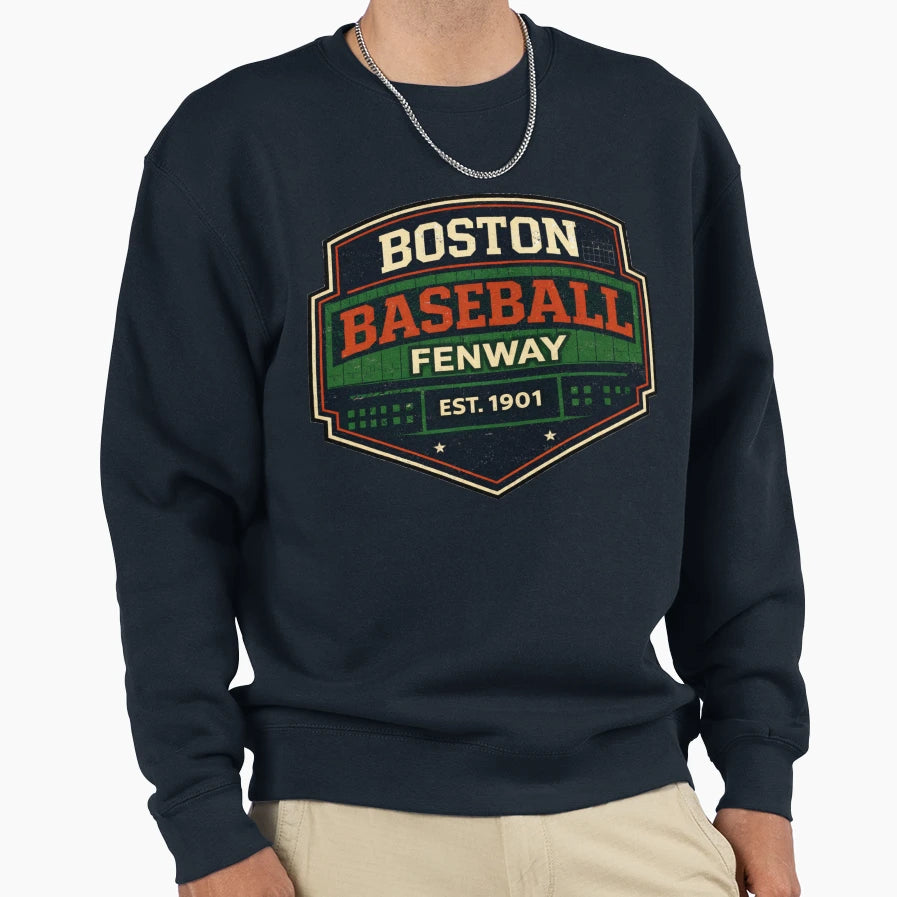 Boston Baseball Fenway Est 1901 T-Shirt - Minimalist Print for Adults - T-Shirt, Sweatshirt, Hoodie