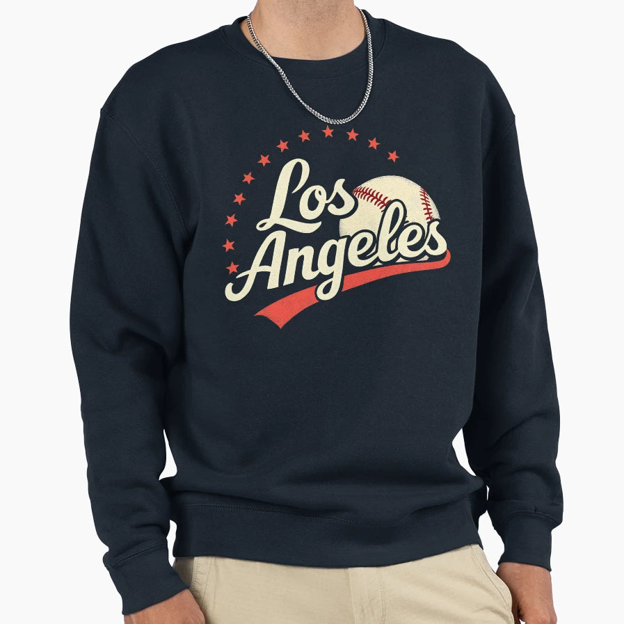 Los Angeles Baseball Sweatshirt - Custom Art Print Unisex - T-Shirt, Sweatshirt, Hoodie