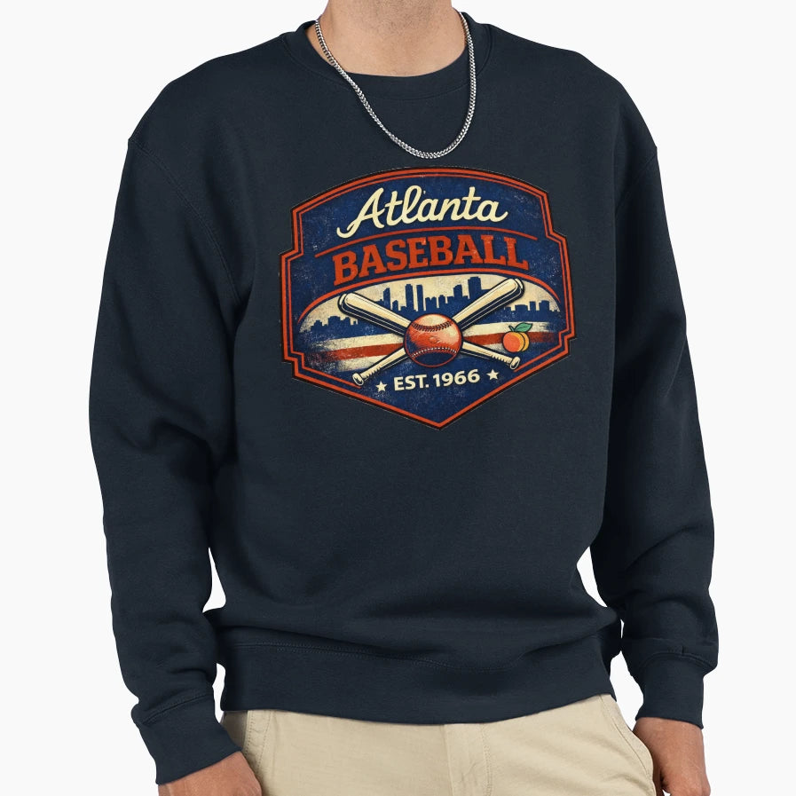 Atlanta Baseball Est 1966 Baseball T-Shirt - Novelty Apparel for Adults - T-Shirt, Sweatshirt, Hoodie
