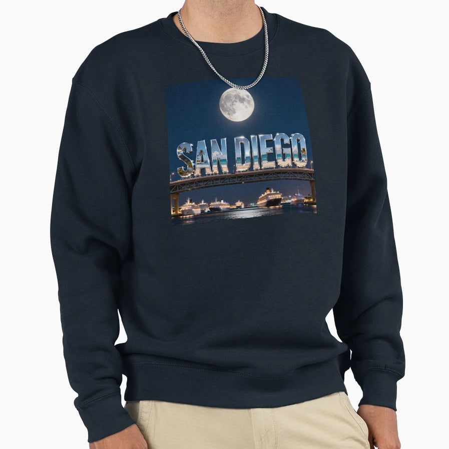 San Diego Harbour Sweatshirt - Casual Everyday Wear for Adults - T-Shirt, Sweatshirt, Hoodie