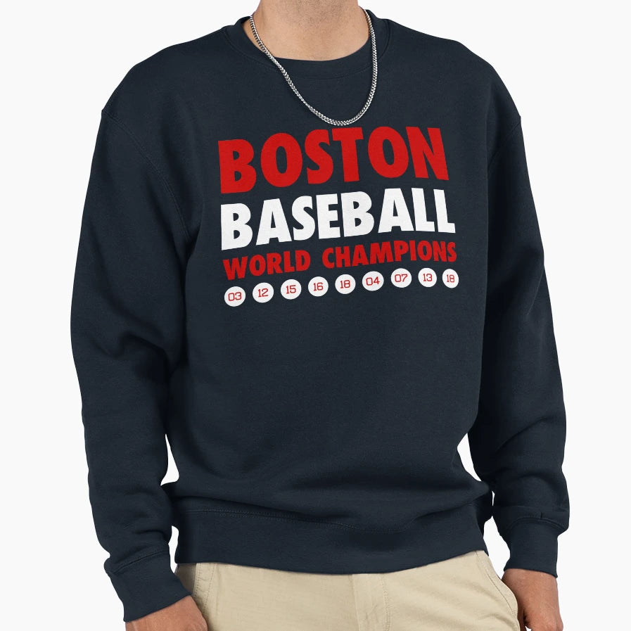 Boston Baseball 18 Sweatshirt - Streetwear Style Unisex - T-Shirt, Sweatshirt, Hoodie