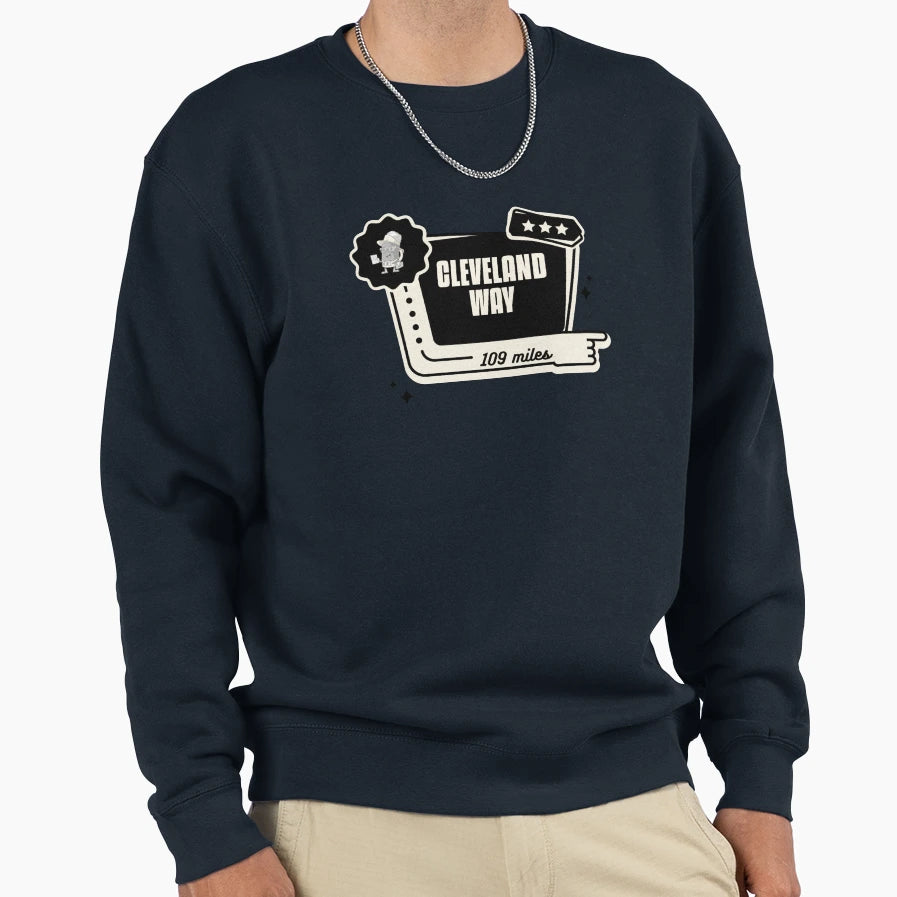 Cleveland Way Sweatshirt - Minimalist Print for Adults - T-Shirt, Sweatshirt, Hoodie