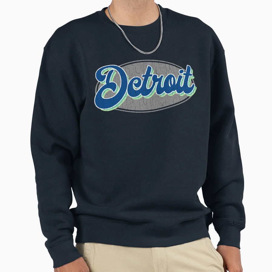 Deroit Logo Distressed Sweatshirt - Aesthetic Graphic Unisex - T-Shirt, Sweatshirt, Hoodie