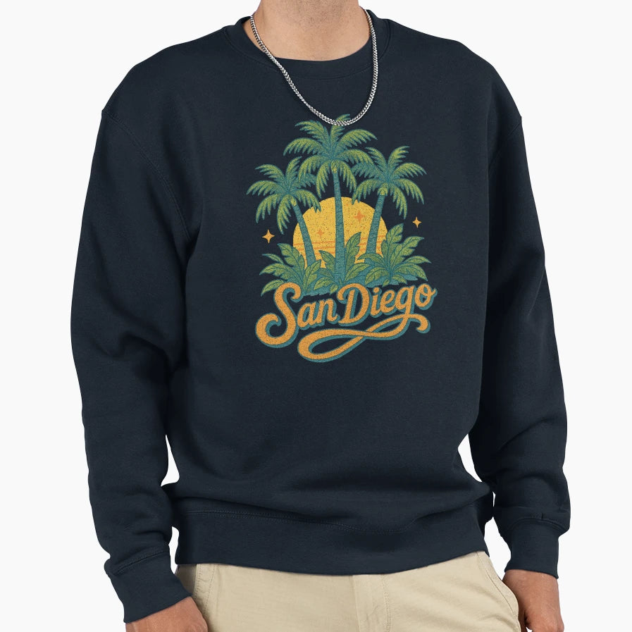 San Diego California Sweatshirt - Trendy Graphic for Adults - T-Shirt, Sweatshirt, Hoodie