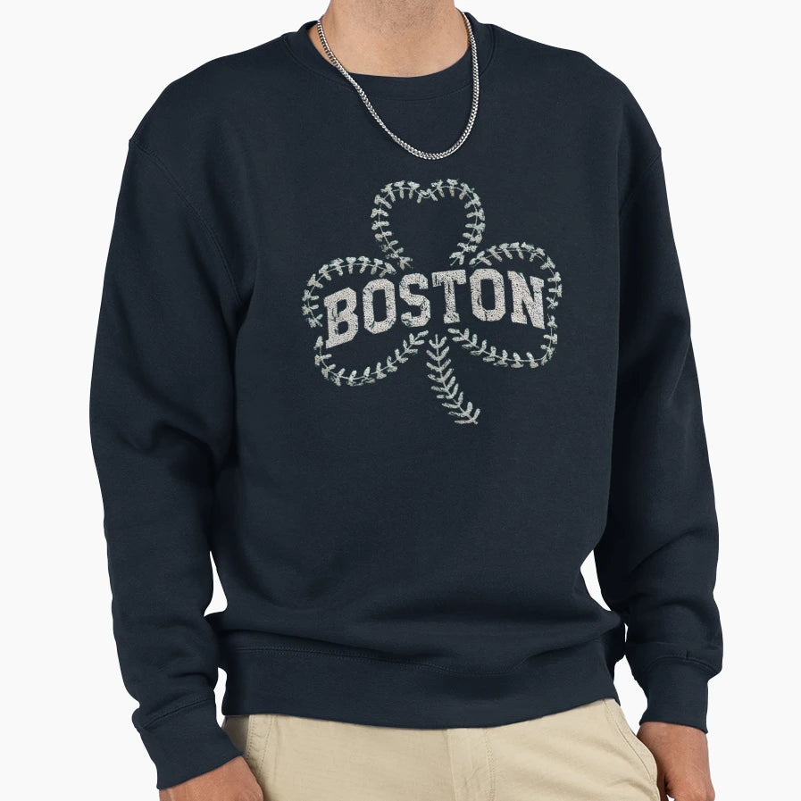 Boston Baseball Irish Shamrock St Sweatshirt - Trendy Graphic for Adults - T-Shirt, Sweatshirt, Hoodie