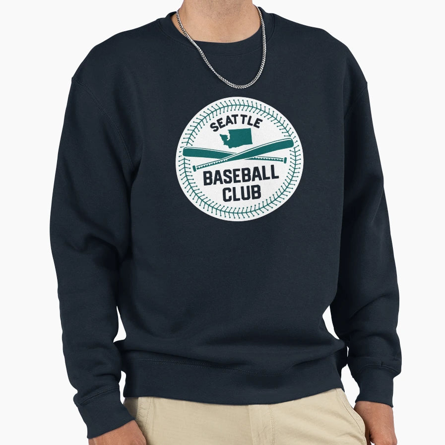 Seattle Baseball Club Bat And Sweatshirt - Casual Everyday Wear Men Women - T-Shirt, Sweatshirt, Hoodie