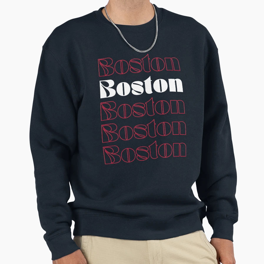 Boston Massachusetts Baseball Sweatshirt - Fun Novelty Design Men Women - T-Shirt, Sweatshirt, Hoodie