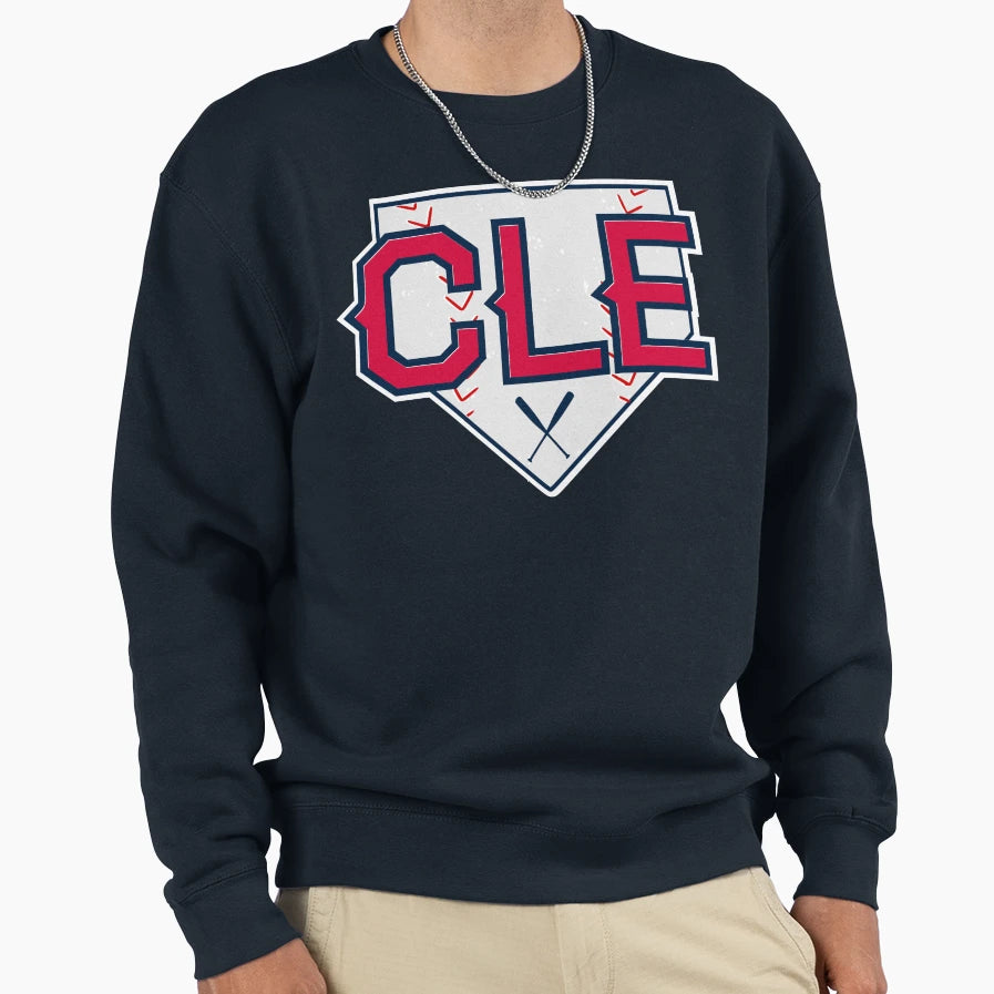 Cle Cleveland Baseball Home Sweatshirt - Casual Everyday Wear for Adults - T-Shirt, Sweatshirt, Hoodie