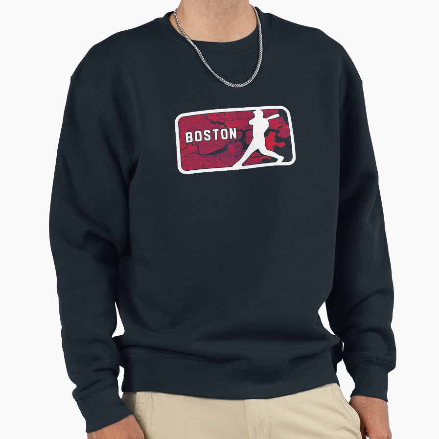Boston Baseball Player Street Map Sweatshirt - Streetwear Style Men Women - T-Shirt, Sweatshirt, Hoodie