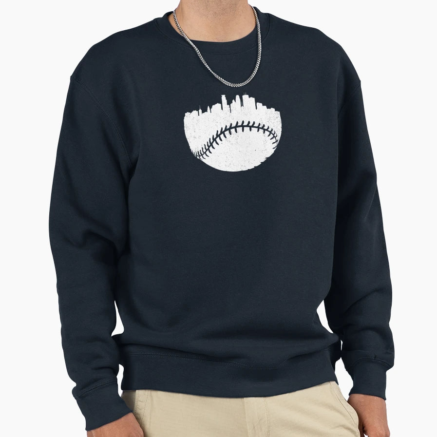 Minnesota Baseball Cityscape Sweatshirt - Streetwear Style Unisex - T-Shirt, Sweatshirt, Hoodie