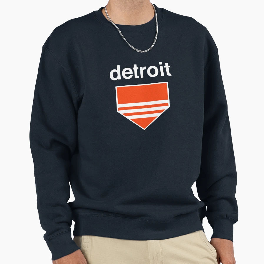 Detroit Baseball Simple Minimal Sweatshirt - Custom Art Print for Adults - T-Shirt, Sweatshirt, Hoodie