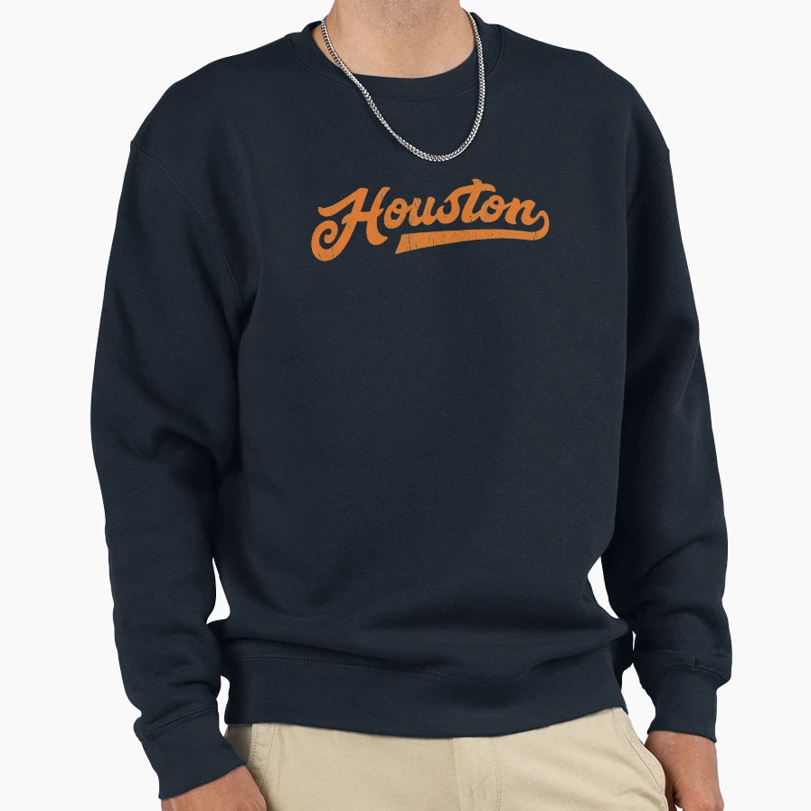 I Love Houston Texas Baseball Sweatshirt - Streetwear Style Men Women - T-Shirt, Sweatshirt, Hoodie