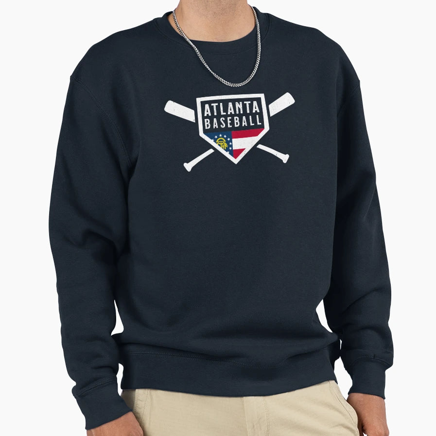 Atlanta Baseball Home Plate Georgia Sweatshirt - Custom Art Print Unisex - T-Shirt, Sweatshirt, Hoodie