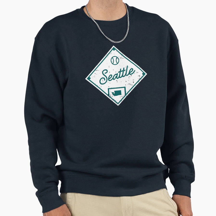 Seattle Baseball Fan Washington Sweatshirt - Custom Art Print for Adults - T-Shirt, Sweatshirt, Hoodie