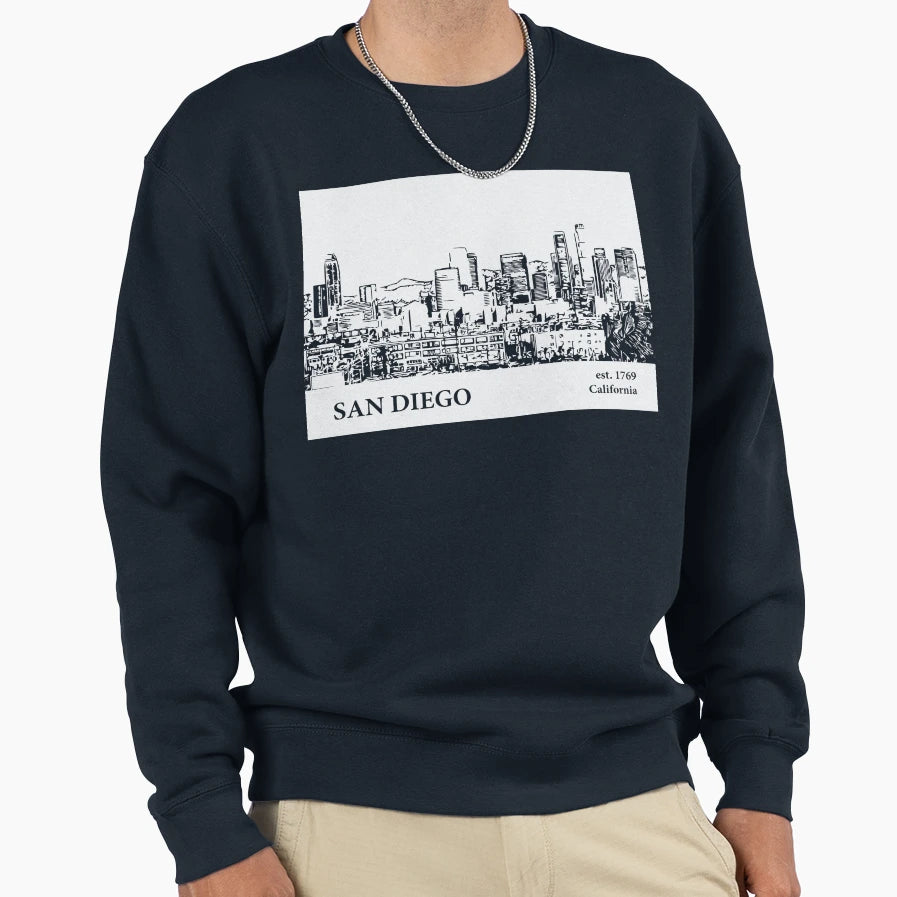San Diego California Sweatshirt - Trendy Graphic for Adults - T-Shirt, Sweatshirt, Hoodie
