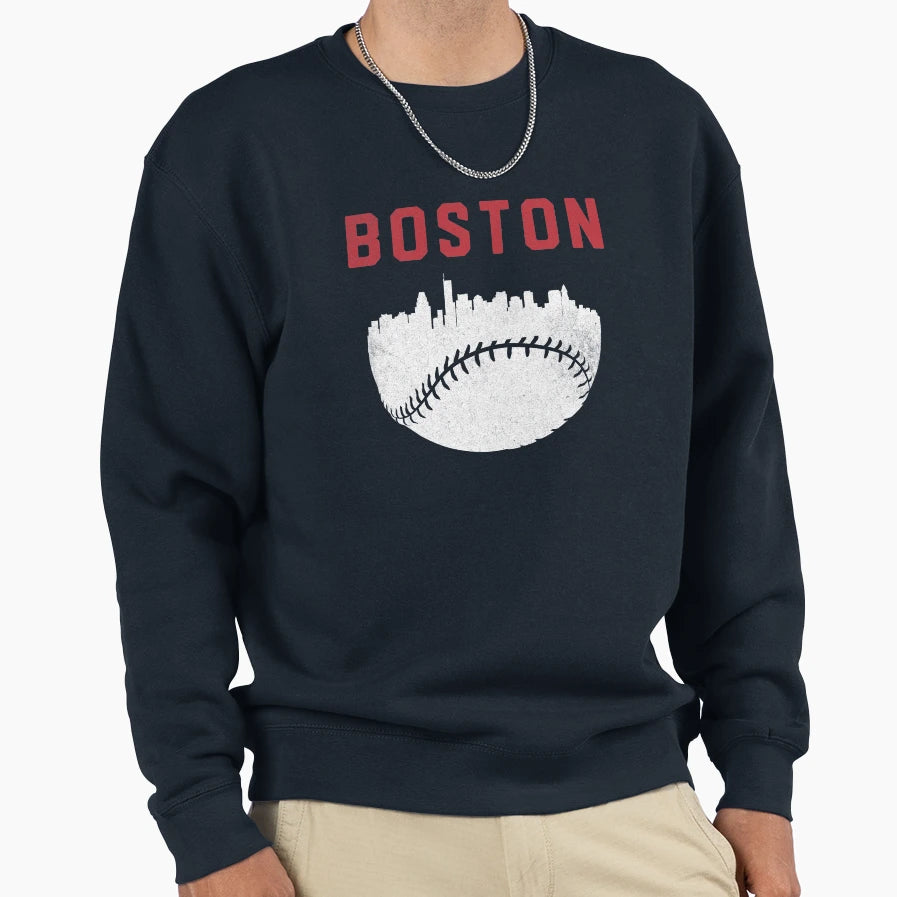Boston Massachusetts Cityscape Sweatshirt - Novelty Apparel for Adults - T-Shirt, Sweatshirt, Hoodie