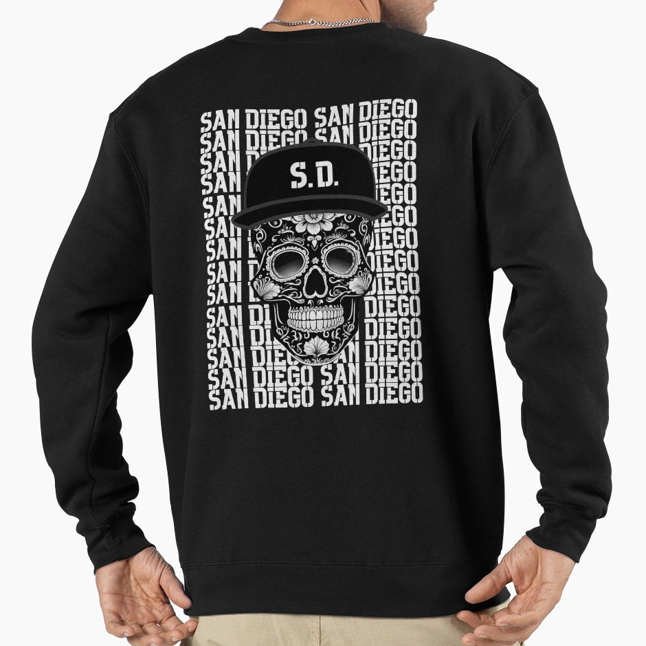 San Diego Black And White Sugar Sweatshirt - Aesthetic Graphic for Adults - T-Shirt, Sweatshirt, Hoodie