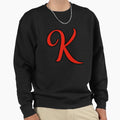 Initial Monogram K Sweatshirt - Aesthetic Graphic for Adults - T-Shirt, Sweatshirt, Hoodie