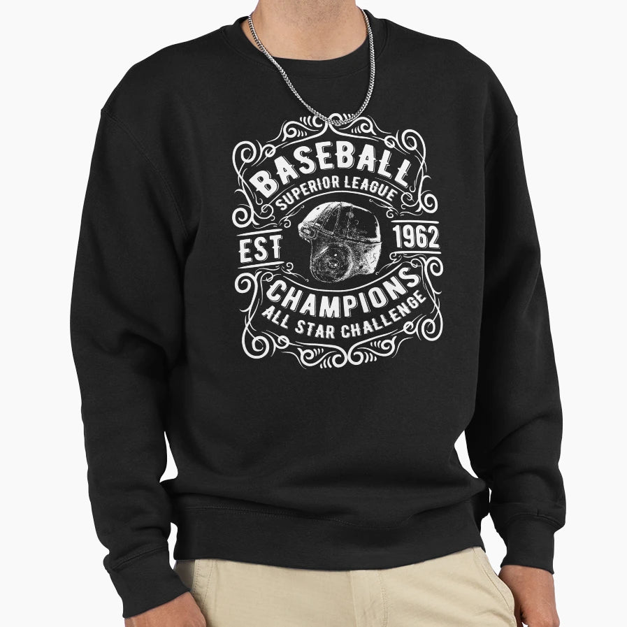 Baseball Sweatshirt - Unique Graphic for Adults - T-Shirt, Sweatshirt, Hoodie